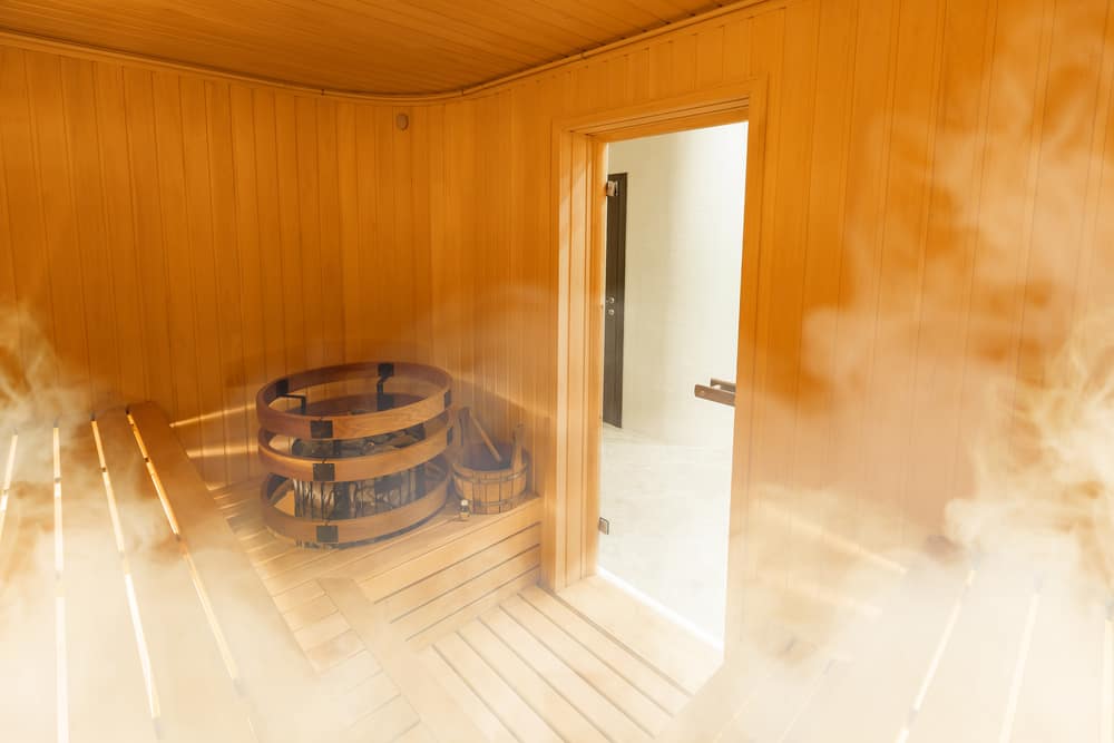 sauna finlandesa de madera